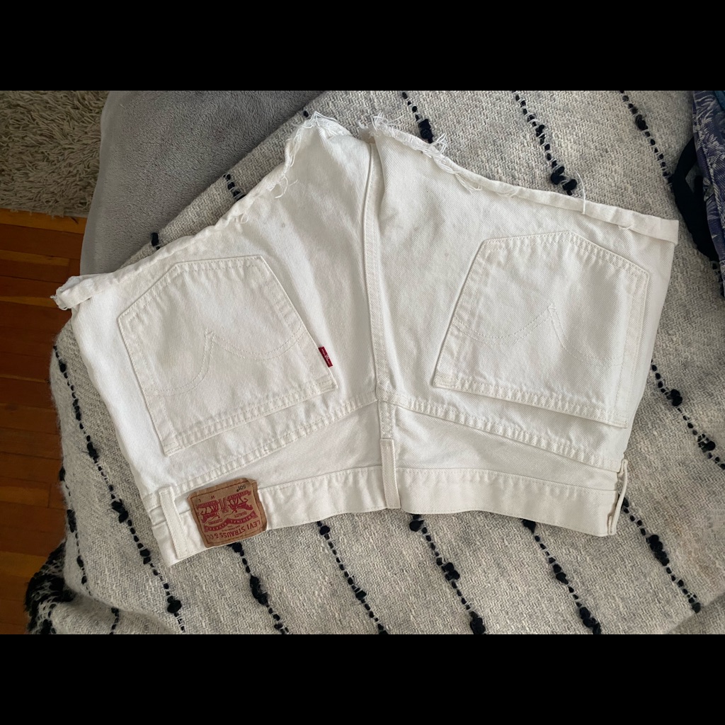 Levi’s White Jean Shorts Size 12
